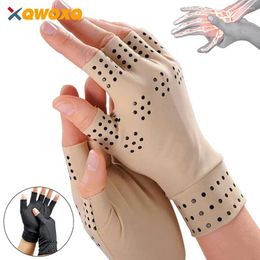 Wrist Support Compression Arthritis Gloves - Magnetic Anti-Arthritis Fingerless Health Therapy Sports