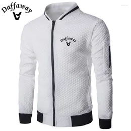 Men's Vests Daffaway Casual Plaid Cardigan Plush Zip Sweatshirt Stand Collar Jacket Slim Fit Long Sleeve Street Coat Fashion Male