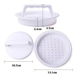 NEW Round Hamburger Press Plastic Burger Maker Mould Meat Beef Grill Burger Press Patty Maker Mould Machine Kitchen Poultry Tools- for Patty Maker Machine