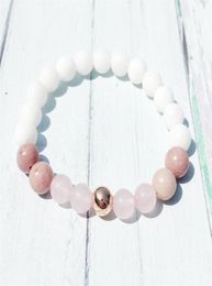 Jeaniver Fashion Design Fertility Goddess Bracelet Women039 Divine Love Spiritual Bracelet Shell Bead Rose Quarz Rhodonite Brac4817316