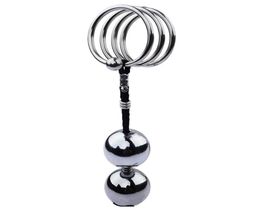 Male Metal Ball Cockrings Heavy Hanger Stretcher Extender Cock Pendant Enlargers Enlargement Penis Delay Ring Sex Toys for Men A004005164