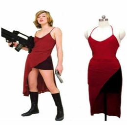 Resident Evil Alice Red Dress Cosplay costume 01234566025288