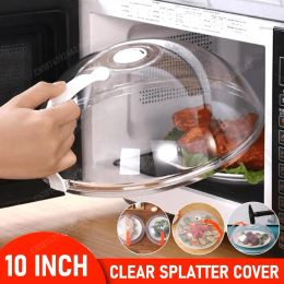 Covers Microwave Food Cover Heatresistant Food Splatter Guard Microwave Oven Pan Lid Plate Stove Cover Transparent AntiSplash Cover