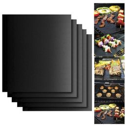 Grills NonStick BBQ Grill Mat Baking Mat Cooking Reusable Barbecue Grilling Sheet Heat Resistance Easily Cleaned Kitchen Tools