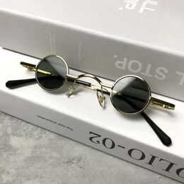 Sunglasses Vintage Men Women Retro Punk Style Round Metal Frame Colorful Lens Sun Glasses Fashion UV400 Eyewear Gafas Sol