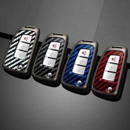 Car Key Zinc Alloy Carbon Fiber Car Key Case Shell For Nissan X-Trail T32 Rogue Juke F15 Qashqai J11 Murano MAXIMA ALTIMA Accessories T240509