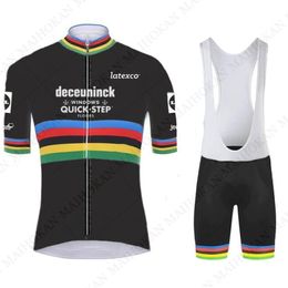 Men's World Cycling Clothing Quick Step Julian Alaphilippe Jersey Set Road Race Bike Suit Maillot Cyclisme Racing Sets 249u