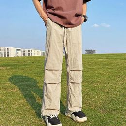 Men's Pants Elastic Waist Trousers Plus Size Wide Leg Sweatpants With Zippered Hem Side Pockets For Gym Training Jogging