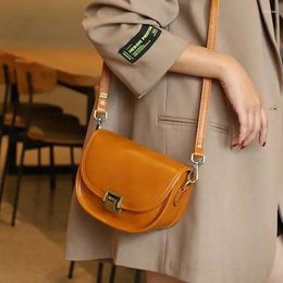 Shoulder Bags 2024 Ladies Wallet Genuine Leather Women's Bag Vegetable Tanned Messenger