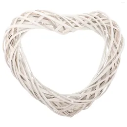 Decorative Flowers Grapevine Wreath Macrame Ring Heart Shaped Wooden Vine Dried Branch Diy Rattan Home Holiday Party Decorations