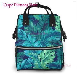 Backpack Tropical Palm Leaves Printed Mummy Diaper Bag Multi-Function Maternity Nappy Bags Kid With Laptop Pocket