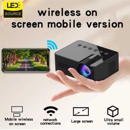 Projectors YT100 small mobile phone projector portable high-definition large screen LED manual focusing power bank J240509