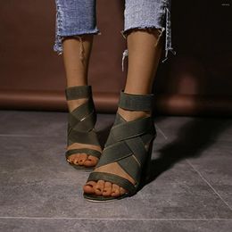 Boots Faux Suede Women Rain Short Fish Thick Cross Toe With Open Sandals Zipper Mouth Women's Womens Black Sexy