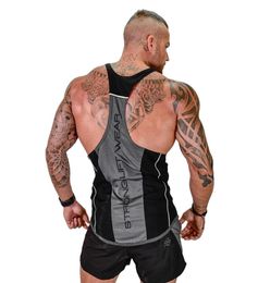 Active Mens Tank Top Gyms Fitness Bodybuilding Sleeveless Shirt Muscle Male Cotton fit Clothing Casual Singlet Vest Undershir2207592