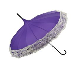 30PCS Pagoda Lace Umbrella Long Handled Straight Pagodas Umbrellas Retro Fresh Shoot Backdrop Bumbershoot Peak Ingenuity Sun Rain 3552335