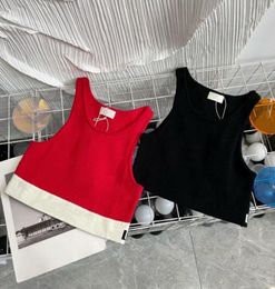 Women039s Tanks knits Summer Stripe Fashion Sexy Crop Top Slim Tops Oneck Sleeveless Workout Vest Ladies Designer Tank 6 Color3172938