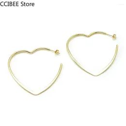 Dangle Earrings Fashion Exaggerated Large Gold Plated Geometric Shape Linear Heart Personality Love Female