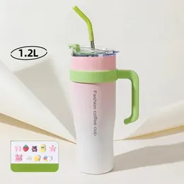 Water Bottles Large Capacity Portable Insulated Straw Cup Selling Internet Celebrity Giant Handle Car Ice Cream