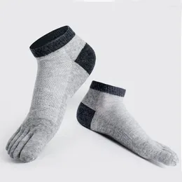 Men's Socks Summer Five-Finger Anti-slip Invisible Cotton Mesh Breathable Sports Toe Short Ankle