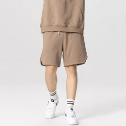 Men's Shorts 2024 Spring/Summer 300G Heavyweight Cotton Solid Men Women Loose Casual Drawstring Sports