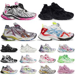 Luxury Runner 7 7.5 3 Designer Shoes Woman Track Runners Womens Mens Shoes Pink Green Blue Multicolor Black White Older Ancien Tennis Shoe Trainers Sneakers