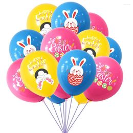 Party Decoration Colourful Egg Printed Happy Easter Decorations 12 Inch Latex Balloon Set