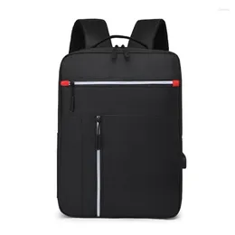 Backpack Practical Business For Men Oxford Cloth With USB Charging Port
