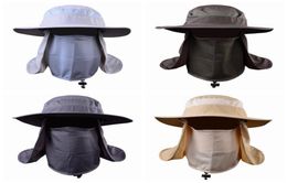 Outdoor Activity Cycling Sun Cap Fishing Hat Unisex Wide Brim Sun Protection Hat With Removable Neck Flap Face Cover ZZA9663882573