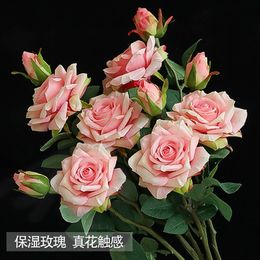 10pcs , white Blue orange Display Artificial rose Flower , Bride Silk Fake Bouquet , Festival Wedding Decorations Valentine's Day Gift