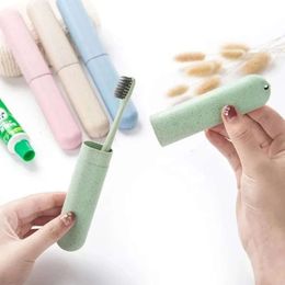 Wheat Case Straw Tooth Breathable Portable Travel Toothbrush Chopsticks Pencil Box Tooths Dust-Proof Brushes Protector brush s