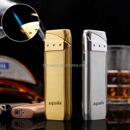 TY A Creative Personalised Gas Unfilled Windproof Lighter Blue Flame Cigarette Lighter