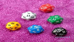 D20 Dice Twenty Sided Die RPG DD Six Opaque Colors Multi Resin Polyhedral For Sides Dice Pop for Game Gaming whole1808866