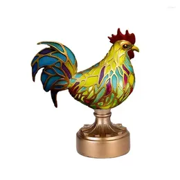Table Lamps Animal Lamp Battery Powered Resin Rooster Night Light Decorative Lighted Chicken Ornament For Lovers Desk