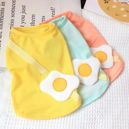 Dog Apparel Cute Fried Egg Spring Summer Clothes Designer For Dogs And Cats Vest Poached Bag Puppy