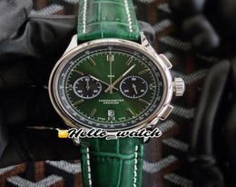 New Premier B01 Steel Case AB0118A11L1X1 VK Quartz Chronograph Mens Watch Stopwatch Green Dial Green Leather Strap Watches HelloW9899640