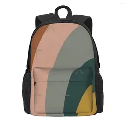 Backpack Sound Waves Minimalist Pattern In Backpacks Men's Bags For Women Your Name Male School
