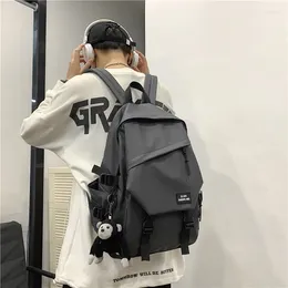 Backpack Pu Leather Casual Men College School Bags Unisex Waterproof Notebook Backpacks Luxury Designer Laptop Bag For