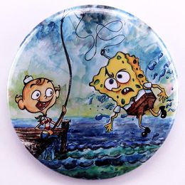 childhood yellow baby elf tinplate brooch Cute Anime Movies Games Hard Enamel Pins Collect Cartoon Brooch Backpack Hat Bag Collar Lapel Badges