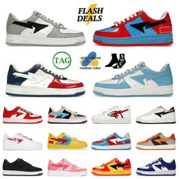 Sk8 Sta Skate Low Designer Casual Shoes for Men Women Patent Grey Blue Orange Shark White Patent Leather Athletic Sports Trainers Sneakers 36-45