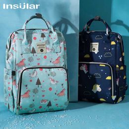Diaper Bags Insular Baby Diaper Mom Mummy Bags Maternal Stroller Bag Nappy Backpack Maternity Organizer Travel Hanging For Baby Care T240509