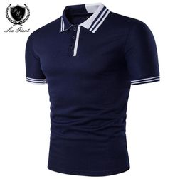 Newest Summer New Brand Mens Polo Shirt Short Sleeve Solid Button Two Colour Stitching Personality Design Male Clothing Man Polo Sh7267532