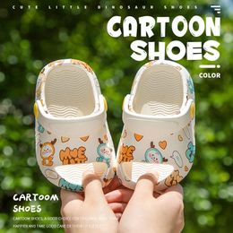 Summer Baby Sandals Slippers EVA Cartoon Children Beach Garden Home Shoes for Boys Girls Toddler Soft Bottom Cave 240509