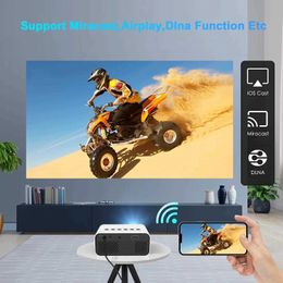 Projectors YT500 Wireless Connexion Phone Home Projector is small and space saving compatible with DVD/TV Box/TF/USB/Audio J240509