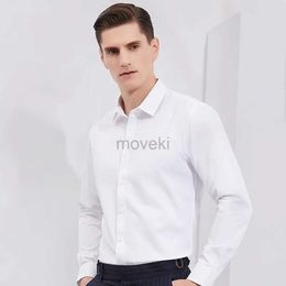 Men's Dress Shirts Bamboo Fiber Men White Shirt Long Sleeve Regular Fit Formal Business Social Camisas Plus Large Size 8XL 7XL 6XL 5XL d240427