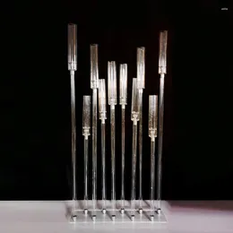 Candle Holders Acrylic Candelabra 5/8/10 Heads (hollow Tube) Holder Candelabrum Wedding Flower Stand For Centre Table Decoration