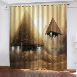 Curtain Beautiful Po Fashion Customised 3D Curtains Gold Windproof Thickening Blackout Fabric