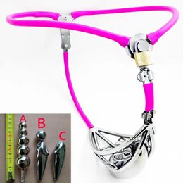 Invisible Female Stainless Steel Chastity Belt Device Adjustable Underwear Simple Lockable Pants Bdsm Adult Sex Toys For Woman529