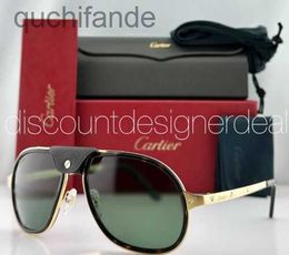 Counter High Quality Carter Sunglasses Designer Women Santos Sunglasses Ct0241s Gold Frame Green Polarized Lens 57 with Real Logo