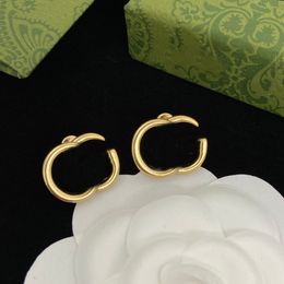 Designer Letters Earrings Stud For Womens Gold Earring Fashion Silver Earrings Jewelry Mens Luxurys Hoop Earring 925 Silver Bijoux De L 286T