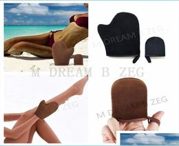 Bath Brushes Sponges Scrubbers New Tanning Mitt With Thumb For Self Tanners Tan Applicator Spray Beach Special Gloves Drop Delive 7519515